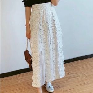 Maje embroidery skirt